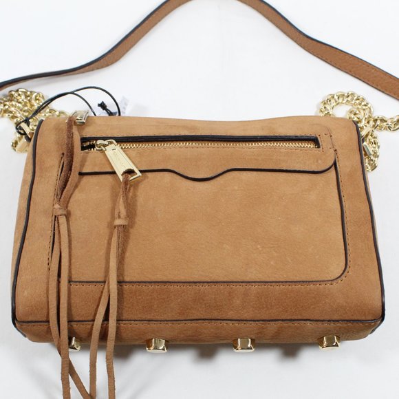 Rebecca Minkoff Avery Suede Crossbody - Tan - Picture 6 of 9